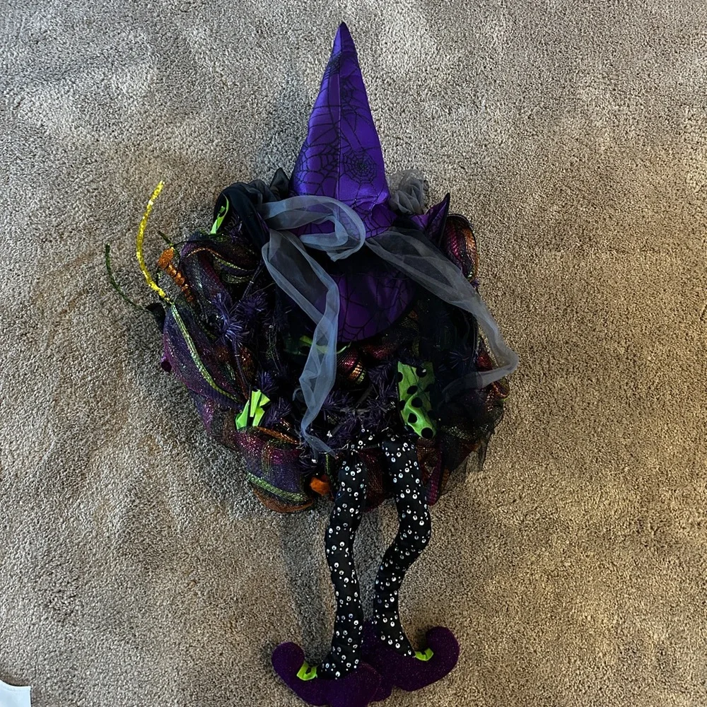 🖤🧡💜💚 HALLOWEEN 🎃 WITCHES 🧙 WREATH 🖤🧡💜💚
